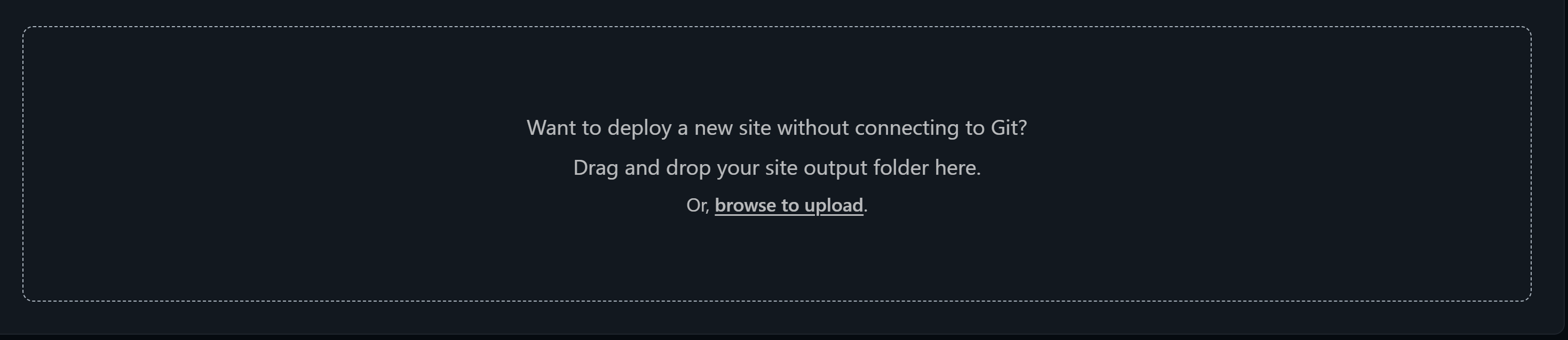 Netlifyのドラッグアンドドロップ先